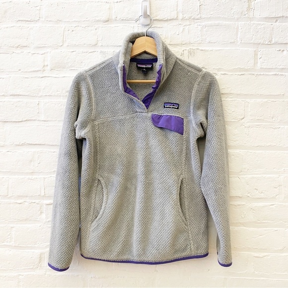 Patagonia || Re-tool Fleece Snap T Pullover Gray XS - Picture 1 of 7